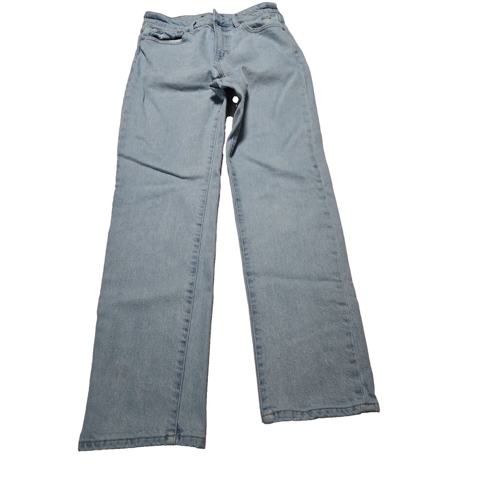 Aeropostale Loose Straight Jeans Mens 30x32 Blue Light Wash Distressed Denim